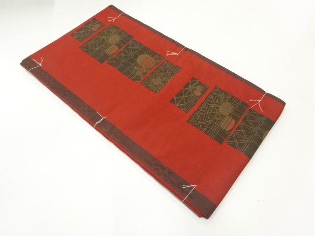 JAPANESE FUKURO OBI / UNUSED / WOVEN SHIKISHI PATTERN
